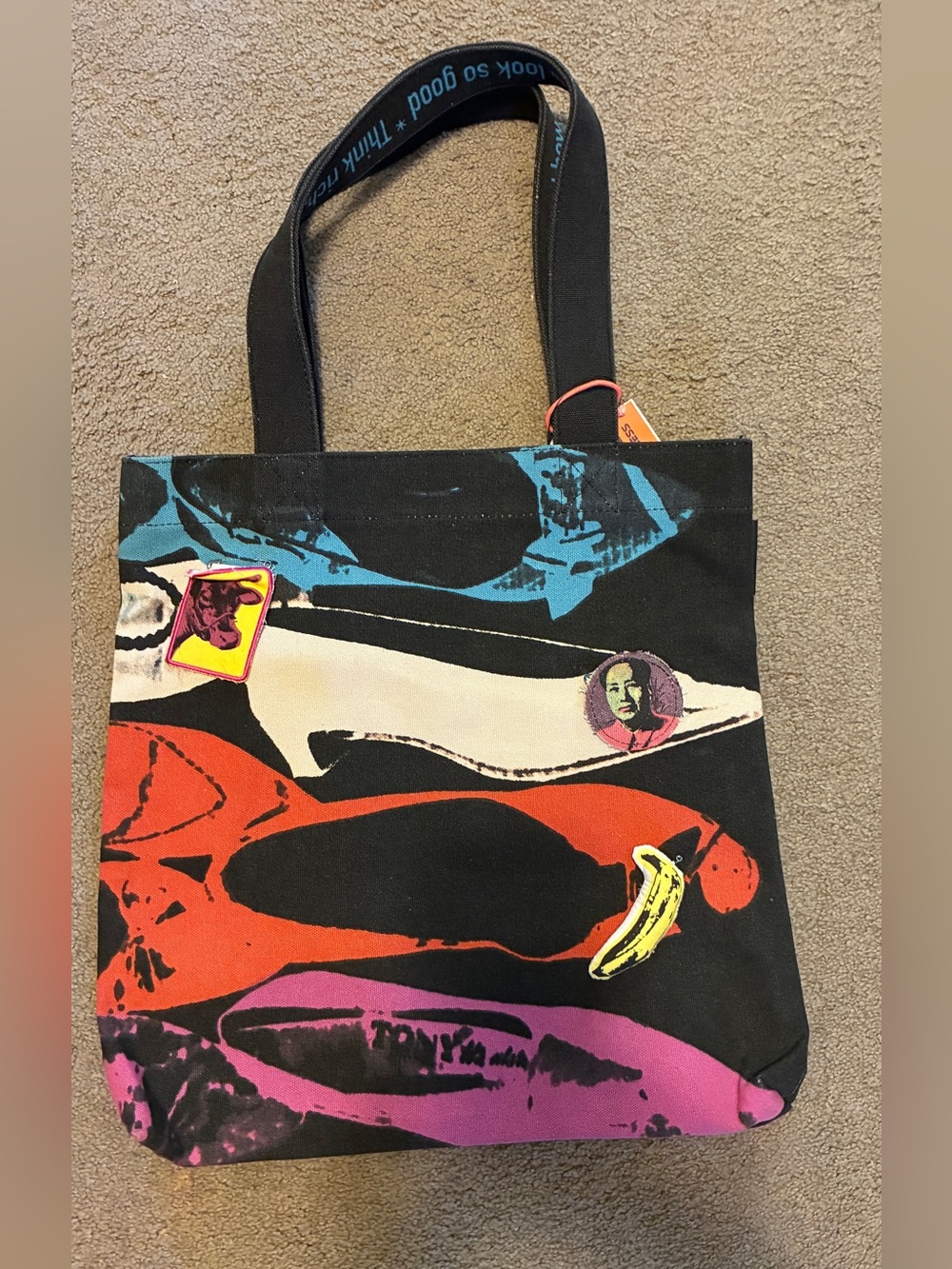 Rare Vintage Andy Warhol  Loop NYC "Diamond Dust Shoes" Tote Bag 100% COMPLETE